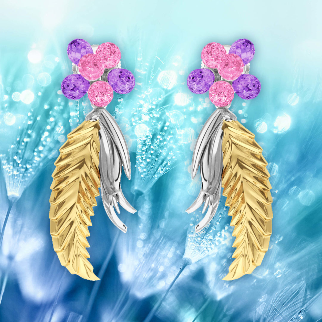 Boucles d'oreilles Flowers Leaf