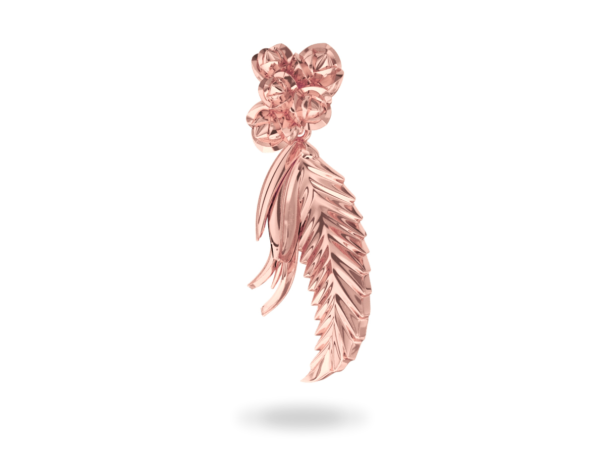 Pendentif Paradise Leaf - Or rose 18 carats