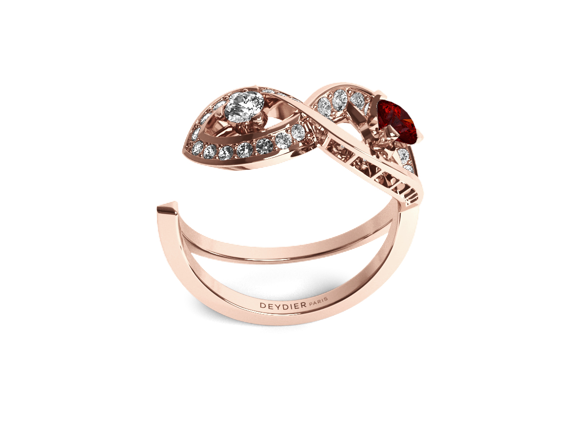 Bague Fairy Tale Infinity - Or Rose 18 carats<br/> Diamants blancs & rubis