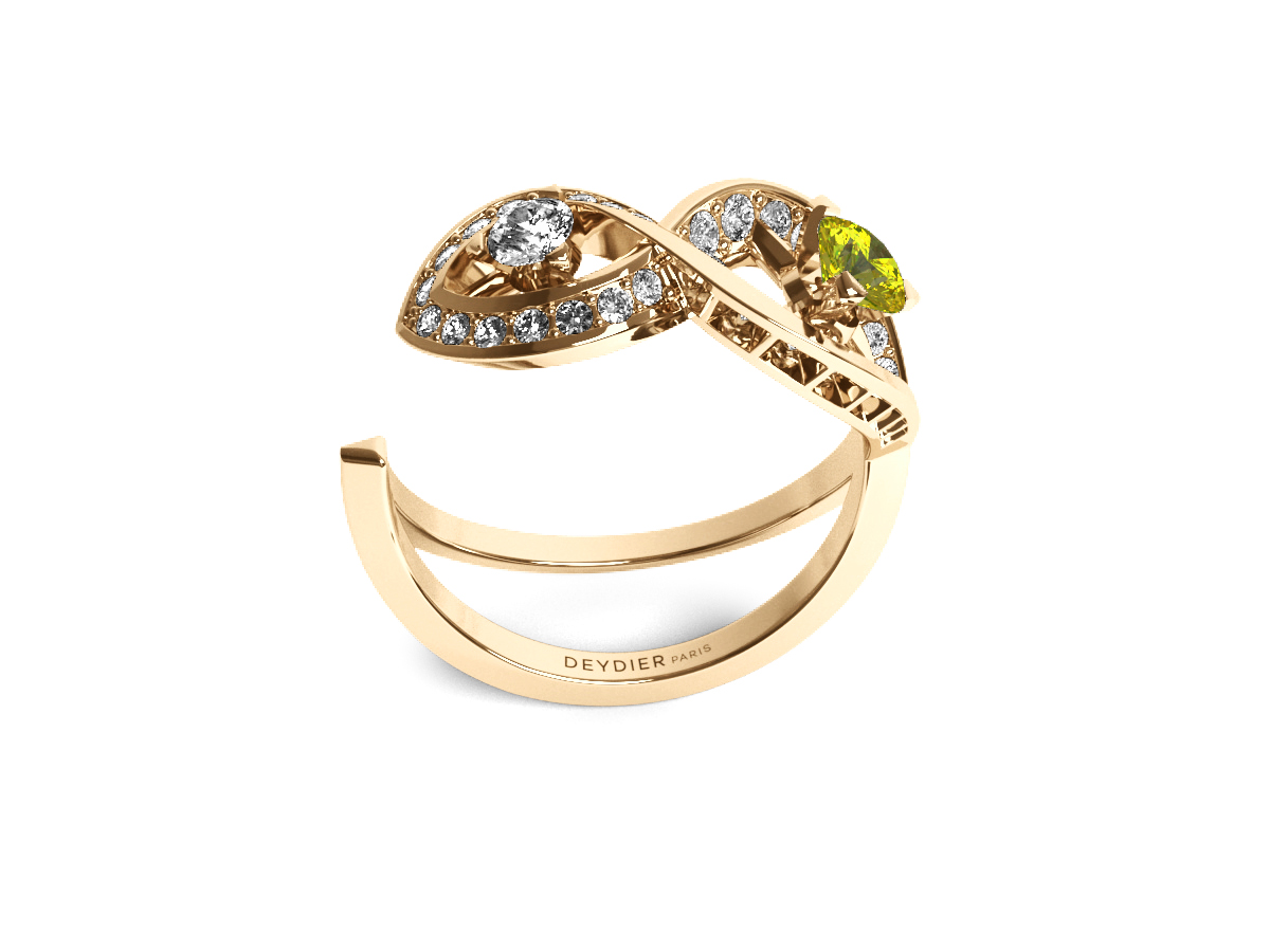 Bague Fairy Tale Infinity - Or Jaune 18 carats<br/> Diamants blancs & saphir jaune